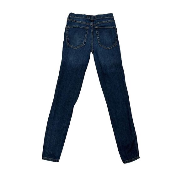 Free People Distressed Ripped Knees Skinny Jeans Size: 24/25 Womens Petite Fit - Picture 7 of 7